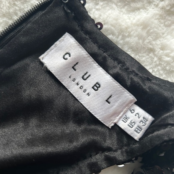 CLUB L LONDON Black Seduce Me Sequin Midi Dress - Picture 6 of 10